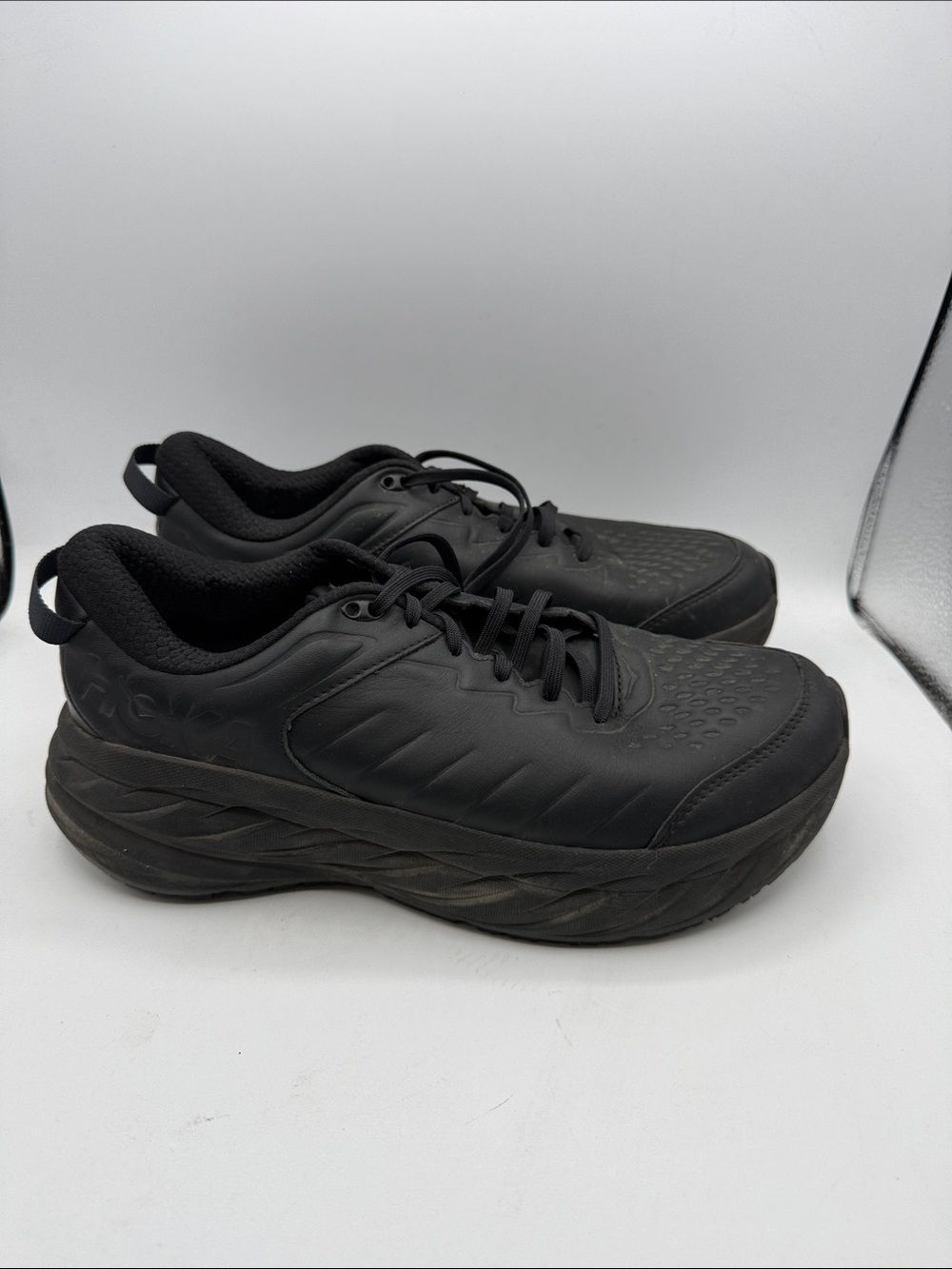 Hoka One One Bondi SR Men's  10 Black Cushioned Athletic Shoes no insoles S11